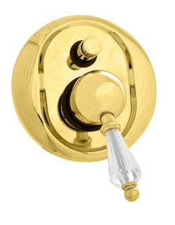 Встраиваемый однорычажный смеситель для душа с переключателем, золото Cezares VINTAGE-VDIM-03/24-Sw